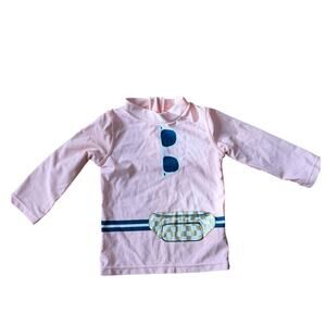Shade Critters Palm Beach Long Sleeve Rash Guard Pink Girls 12-18M